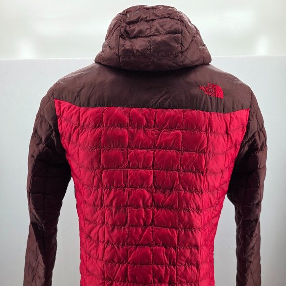 North Face Jacket Mens Medium Two Tone  ThermoBall Eco Hooded Insulated Puffer - Picture 2 of 16